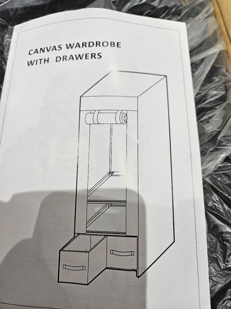 New portable wardrobe with drawers