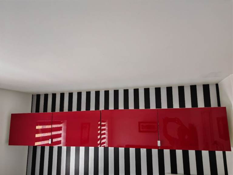 image for 2 IKEA Besta units With Red Gloss Doors & 4 Shelves FREE DELIVERY 168