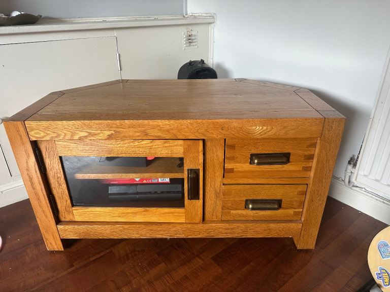 Solid Oak TV Unit 