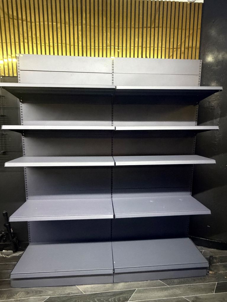 Grey Shop Display Shelving Unit - Good Condition