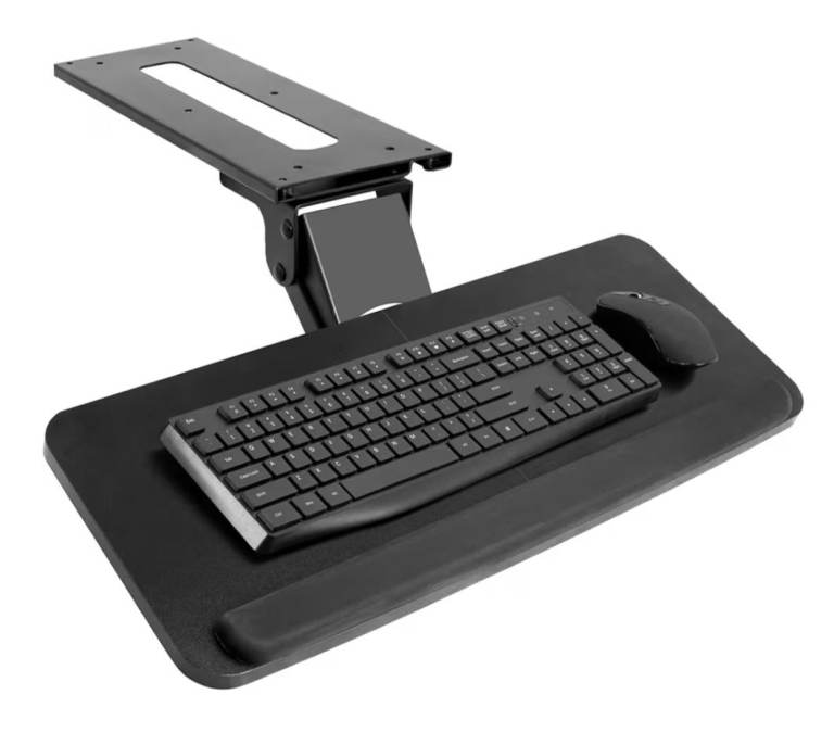 Under desk metal keyboard tray, heavy duty