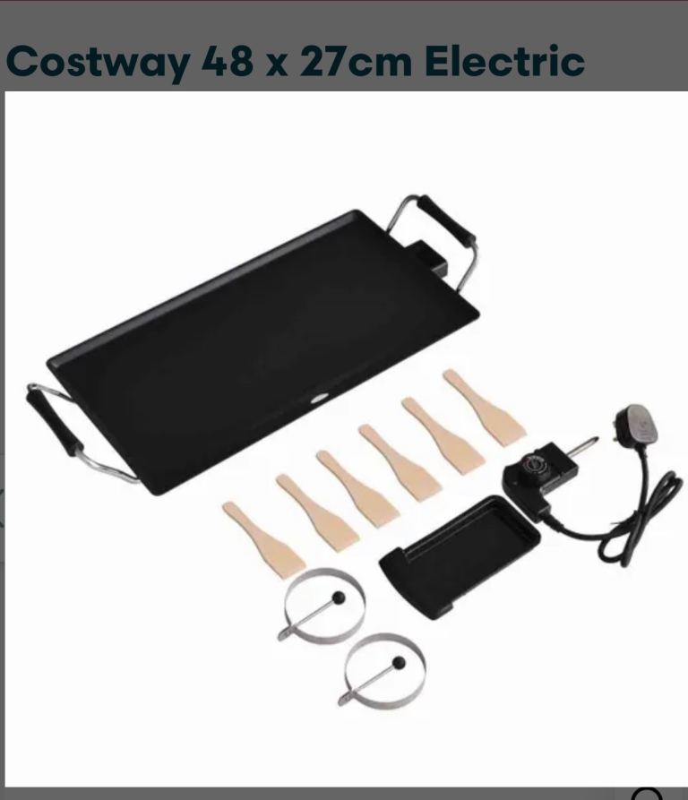 Costway 48 x 27cm Electric Teppanyaki Table Griddle