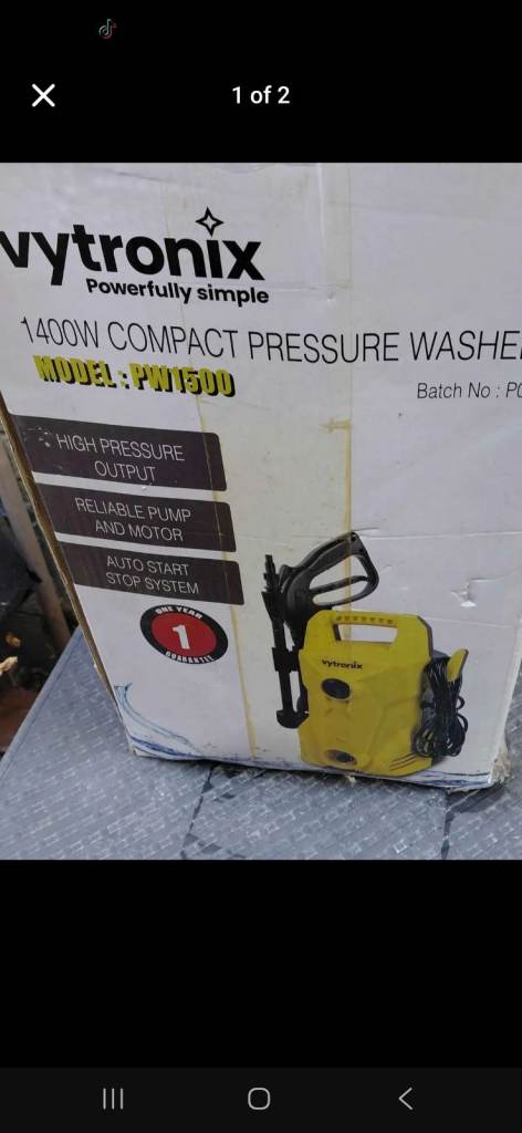 Vytronix 1400W Compact Pressure Washer PW1500 – New in Box