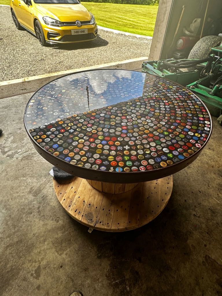 Beer Bottle Top Table