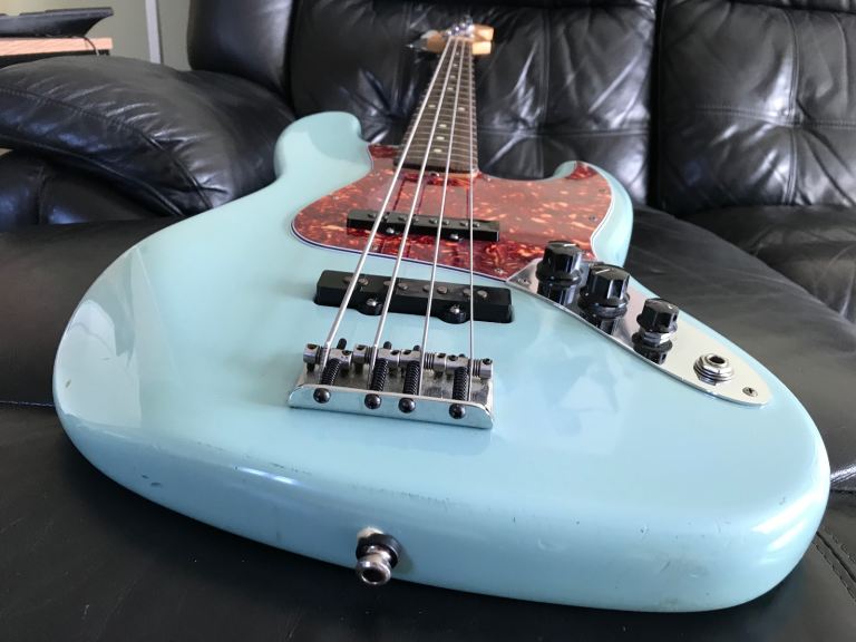 Fender USA Standard Jazz Bass Guitar® 1996, Rosewood Fingerboard, Sonic Blue, wow!r