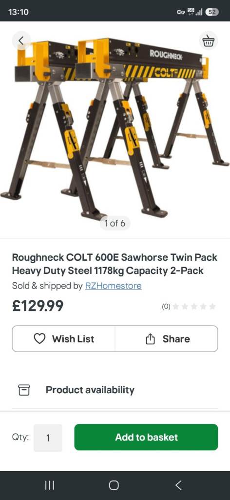 Roughneck saw horse 
