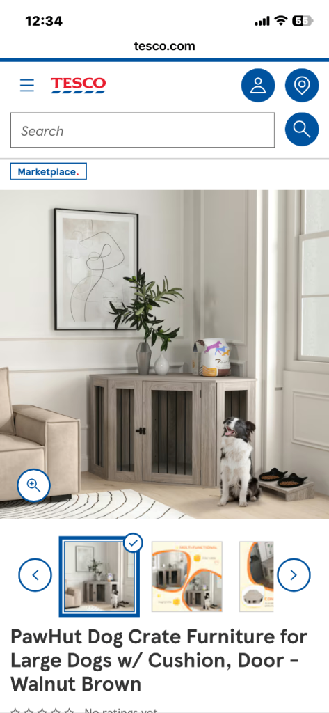 Furniture large dog crate 