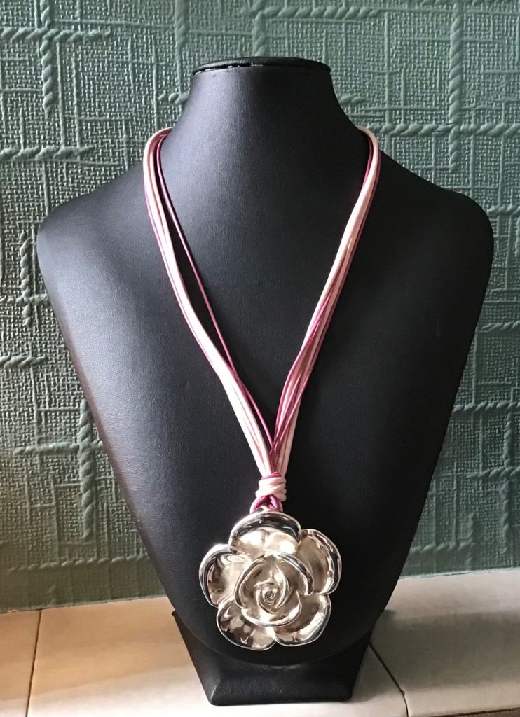 Sterling Silver Rose Pendant