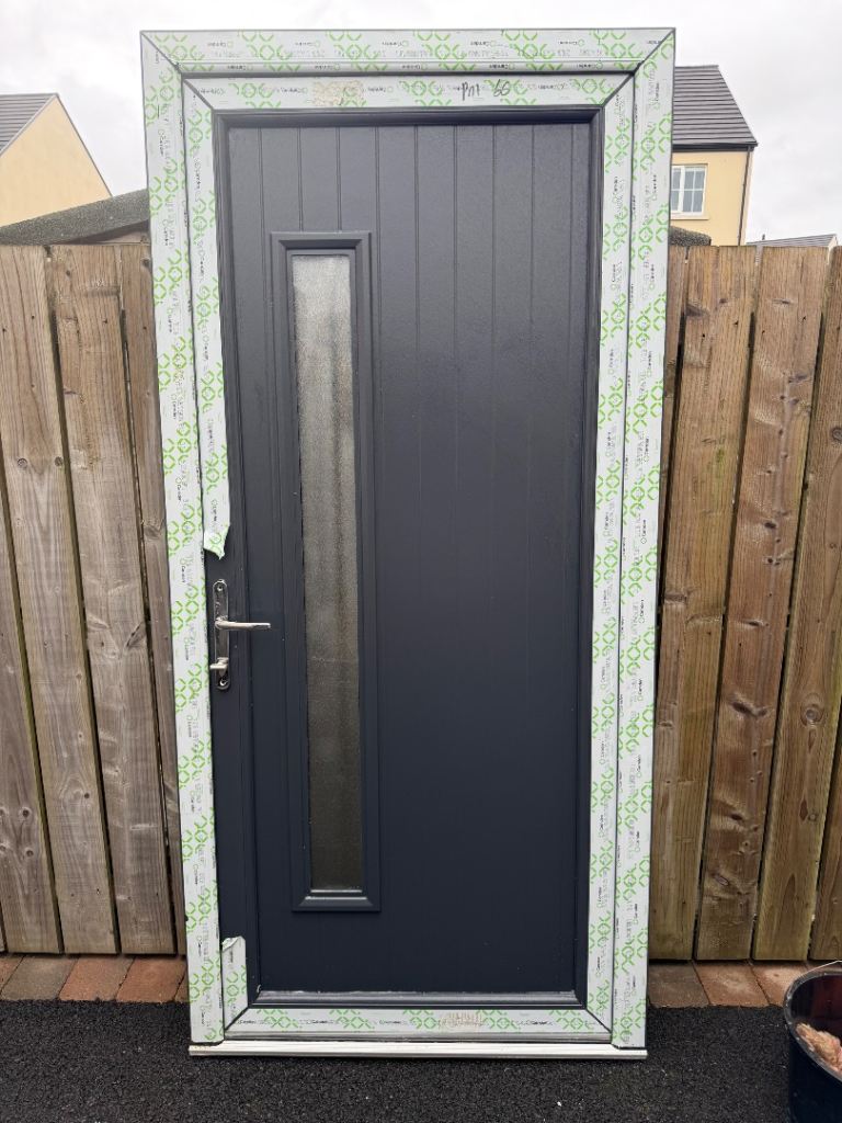 PVC grey single door brand new patio door double door 