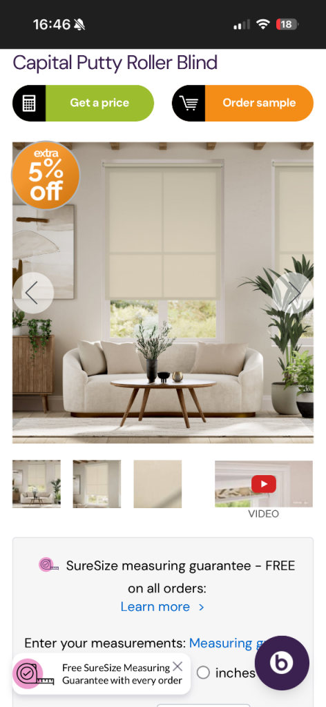   Brand New Roller Blinds (2) for French doors – Unopened – Collection Only