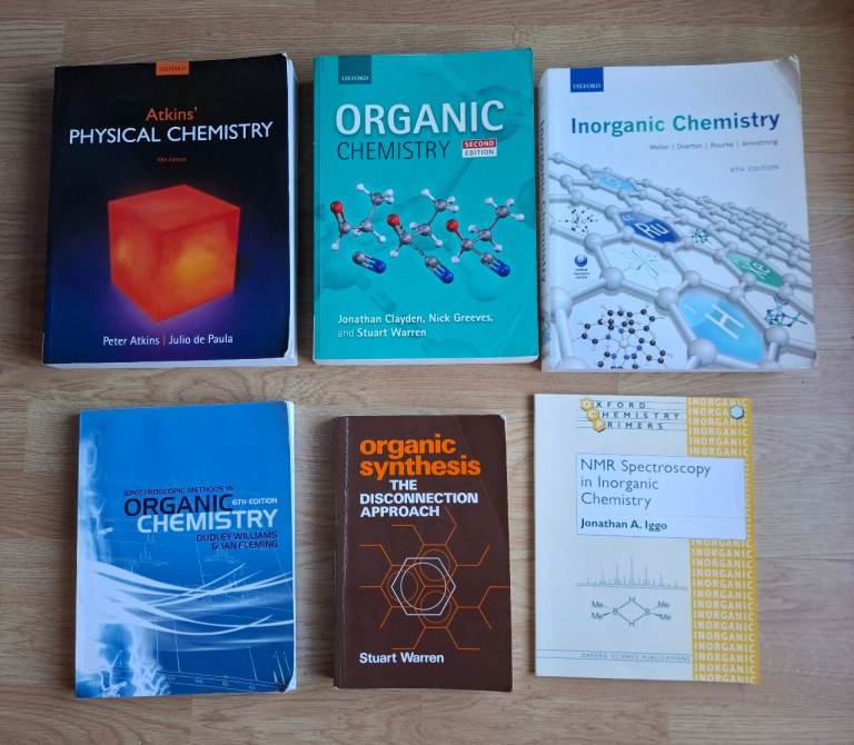 Chemisty Undergraduate Degree Books Bundle, Organic, Inorganic, Physical Chemistry