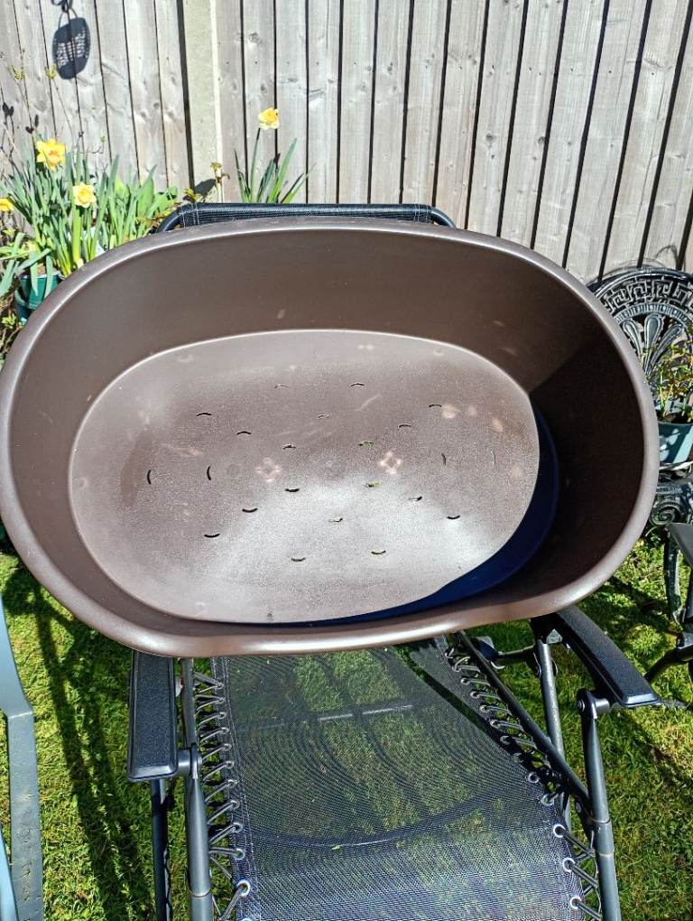 Large plastic dog bed 