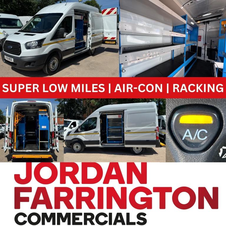 2019 FORD TRANSIT 350 L2 H3 UTILITY SPEC WORKSHOP VAN**AIR-CON**MEGA LOW MILEAGE