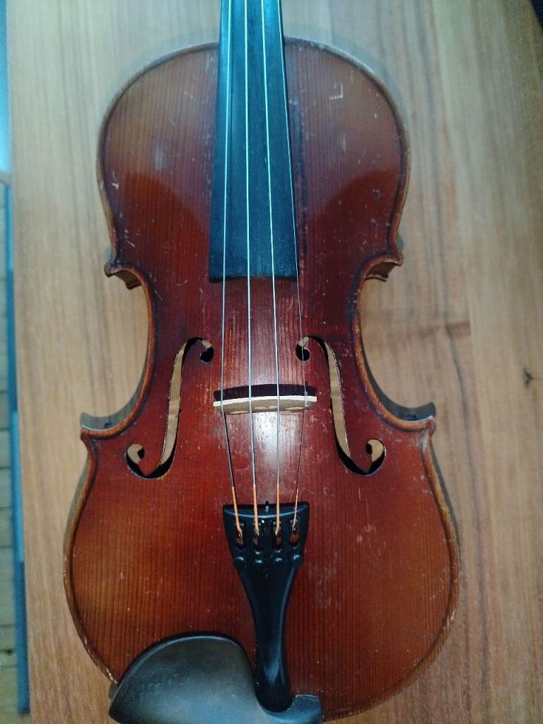 Antique Violin labelled stradivarious believe german with case