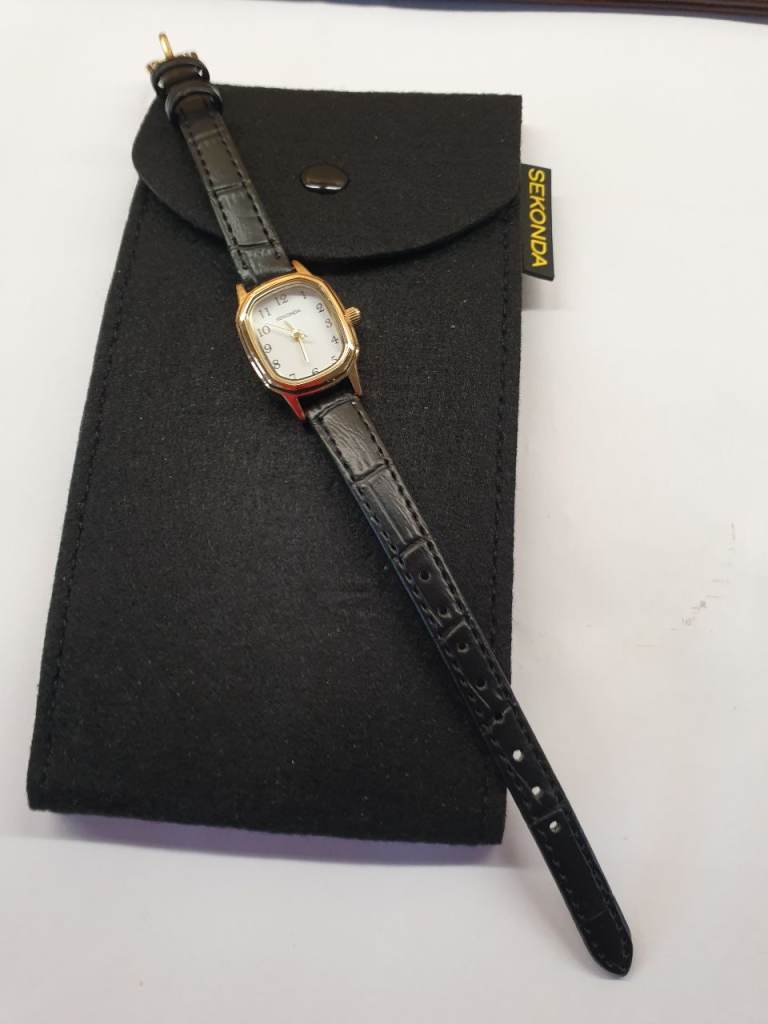 Sekonda Ladies Black Leather Strap Watch