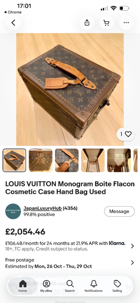 Louis Vuitton bag. Brown monogram Boite Flacons vanity case