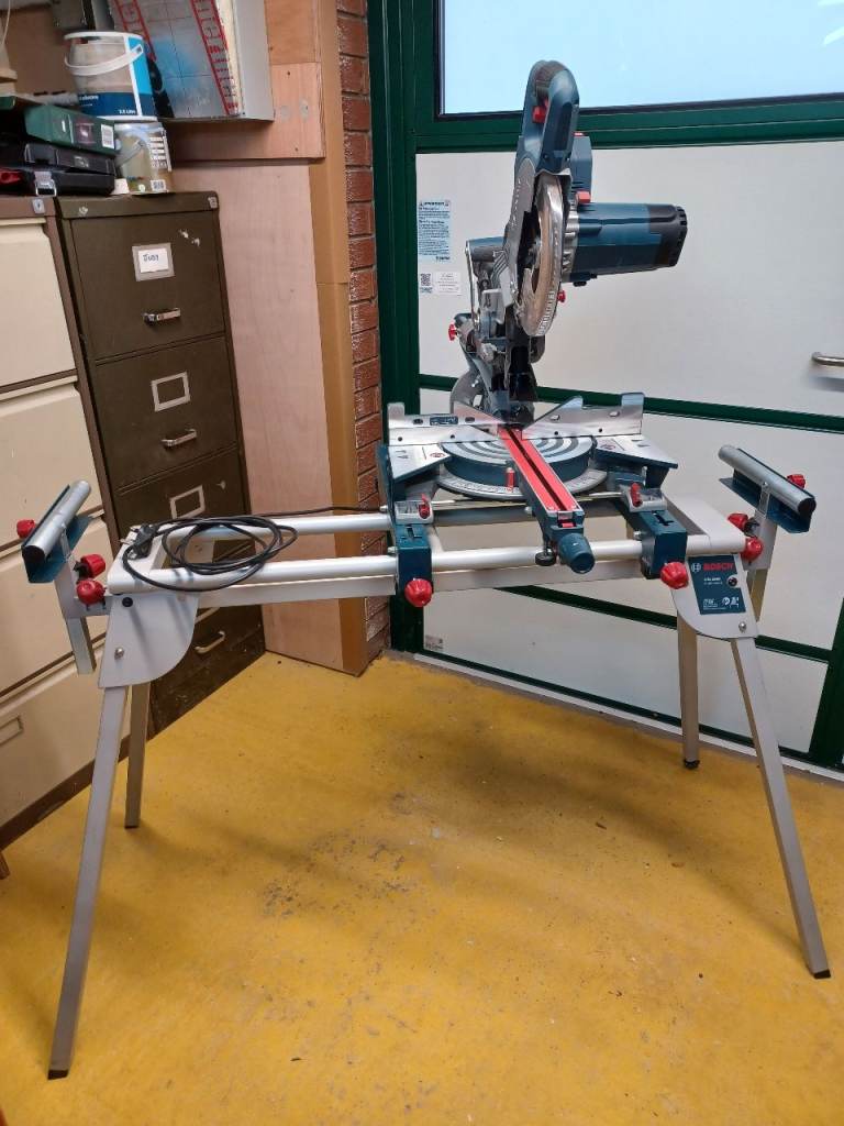 image for Bosch Professional GCM 8 SJL sliding mitre saw with GTA 2600 stand.  £230 o.n.o
