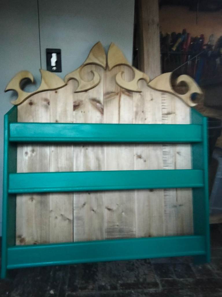Hand crafted unique kitchen spice/ utility shelving 