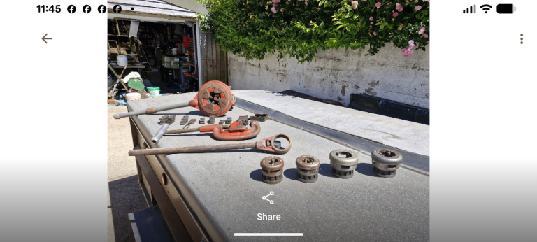 Pipe threading and cutting tools 