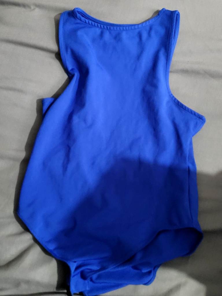 image for Preloved New Look Bodysuit | Used Royal Blue UK 12 / US 8 | High Cut Leotard Style | 