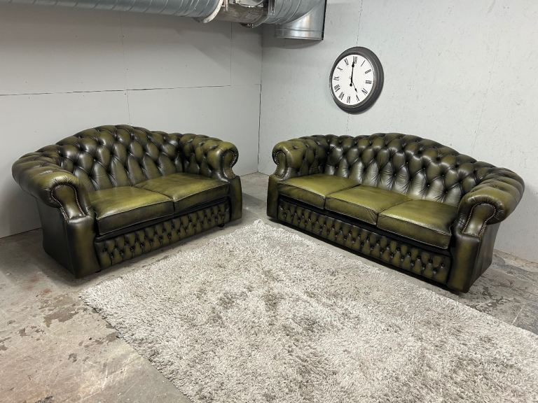 SAXON OXFORD CHESTERFIELD 3+2 SEATER SOFAS DELIVERY AVAILABLE 