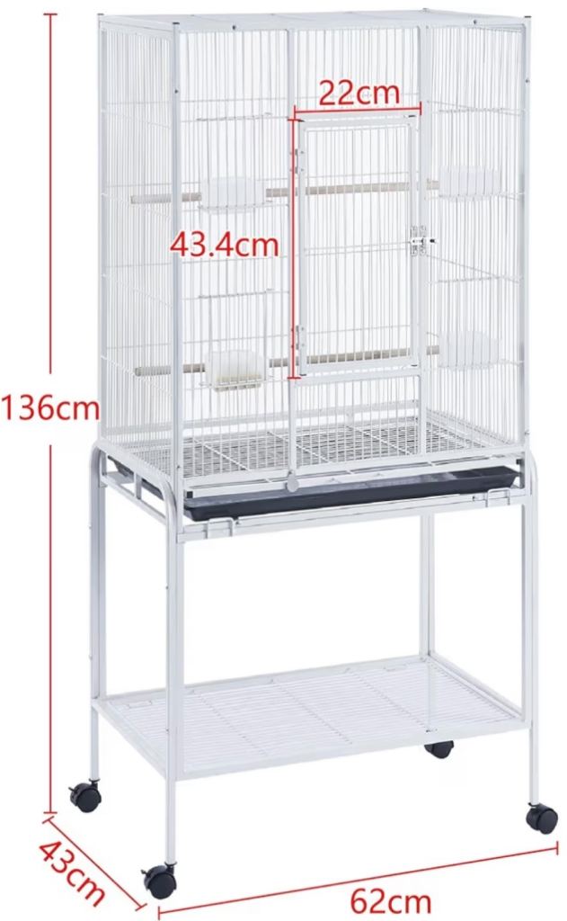 Parrot cage white 