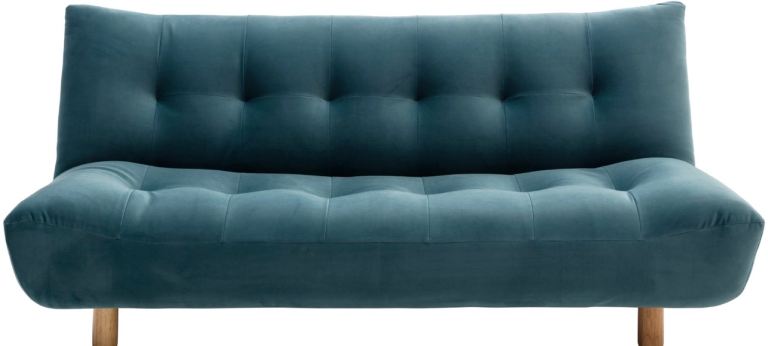 image for Habitat Kota 3 Seater Velvet Clic Clac Sofa Bed - Teal