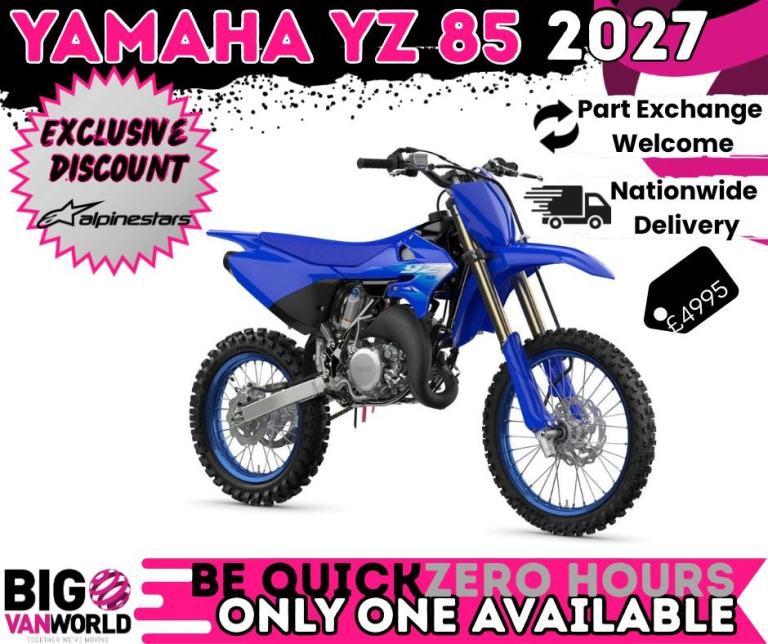 Yamaha YZ 85 2027 - £200 Deposit Live - PX - Delivery - AVAILABLE