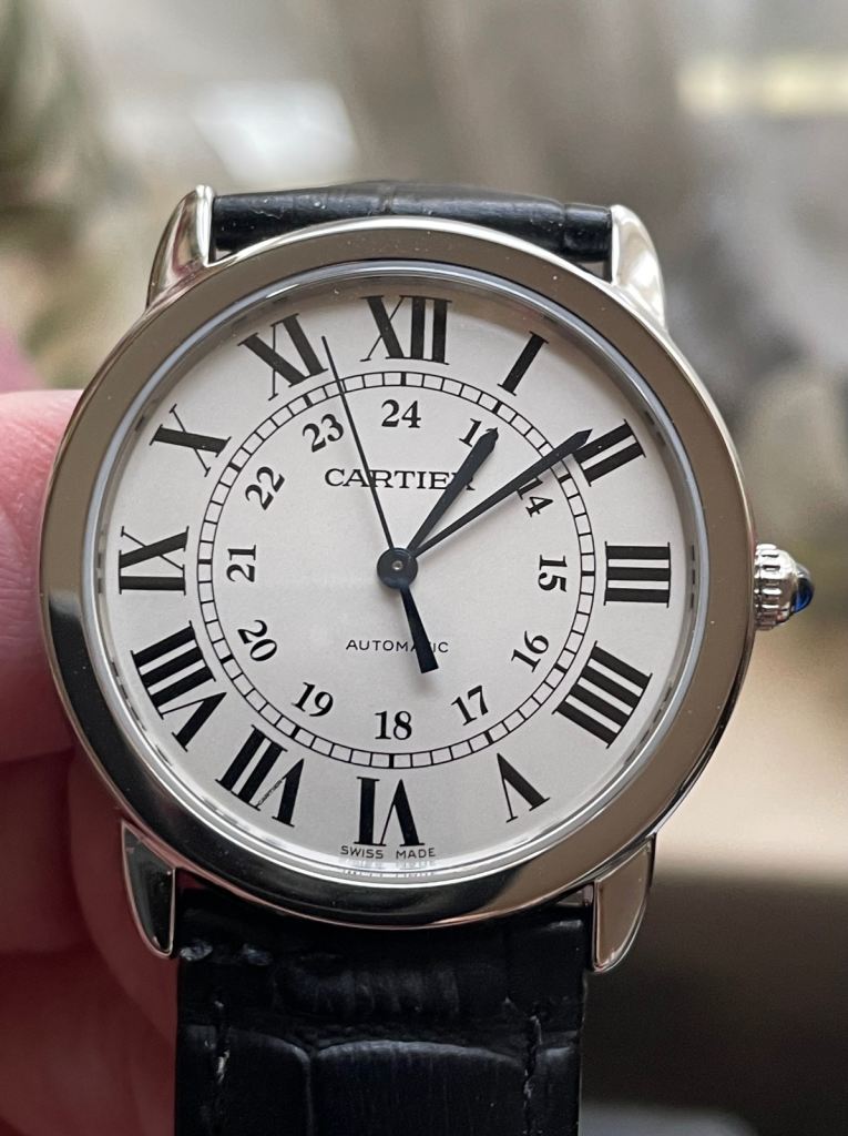 CARTIER RONDE SOLO 36mm  Automatic Watch - 2019 - Steel. Box/Card. Extra Cartier Strap.