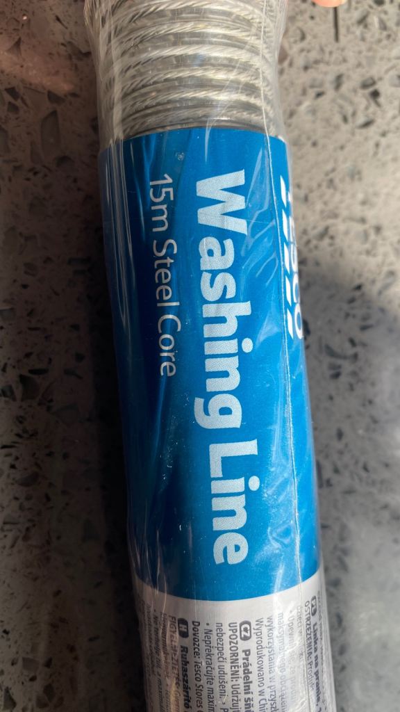 NEW Tesco 15m Steel Core Washing Line