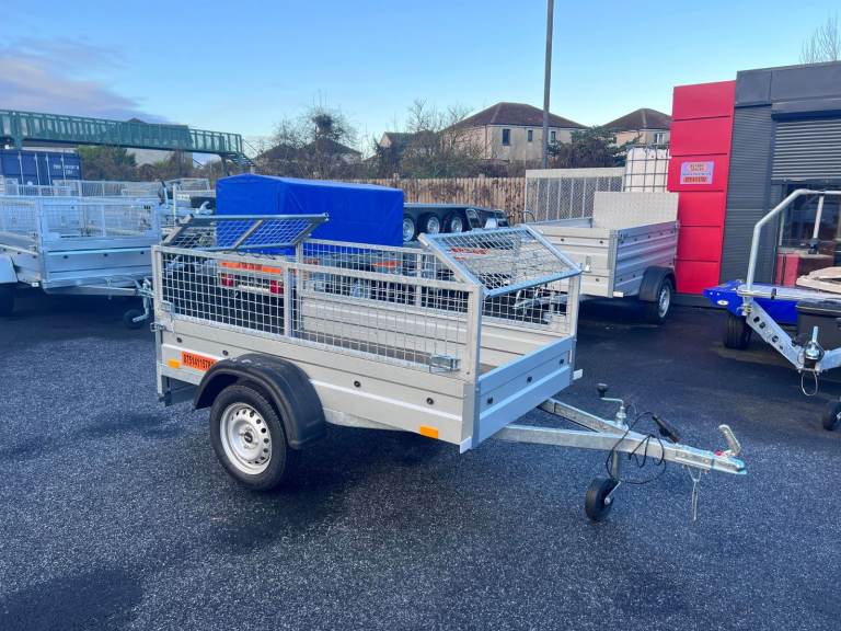 BRAND NEW 6FT x 4FT SINGLE AXLE NIEWIADOW TRAILER WITH 40CM MESH 750KG