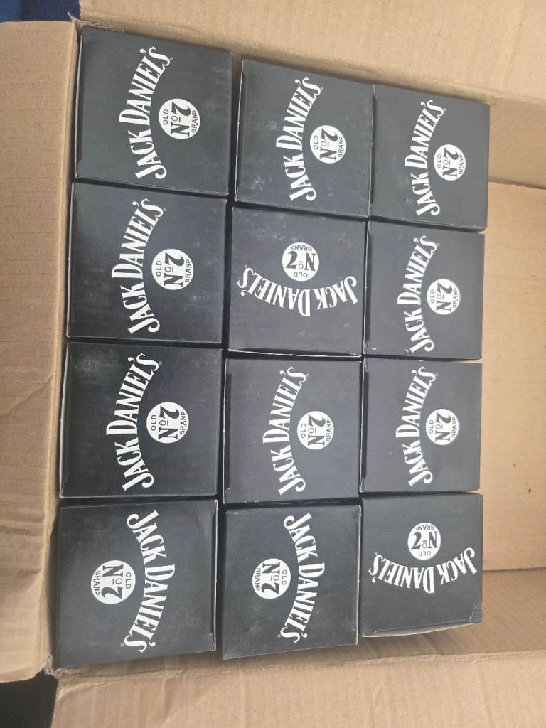 Boxed jack daniels glasses x 12