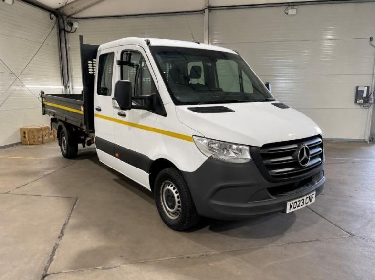 2023 MERCEDES BENZ SPRINTER 315 ULEZ STEEL BODY CREW CAB 7 BELTED SEATS TIPPER