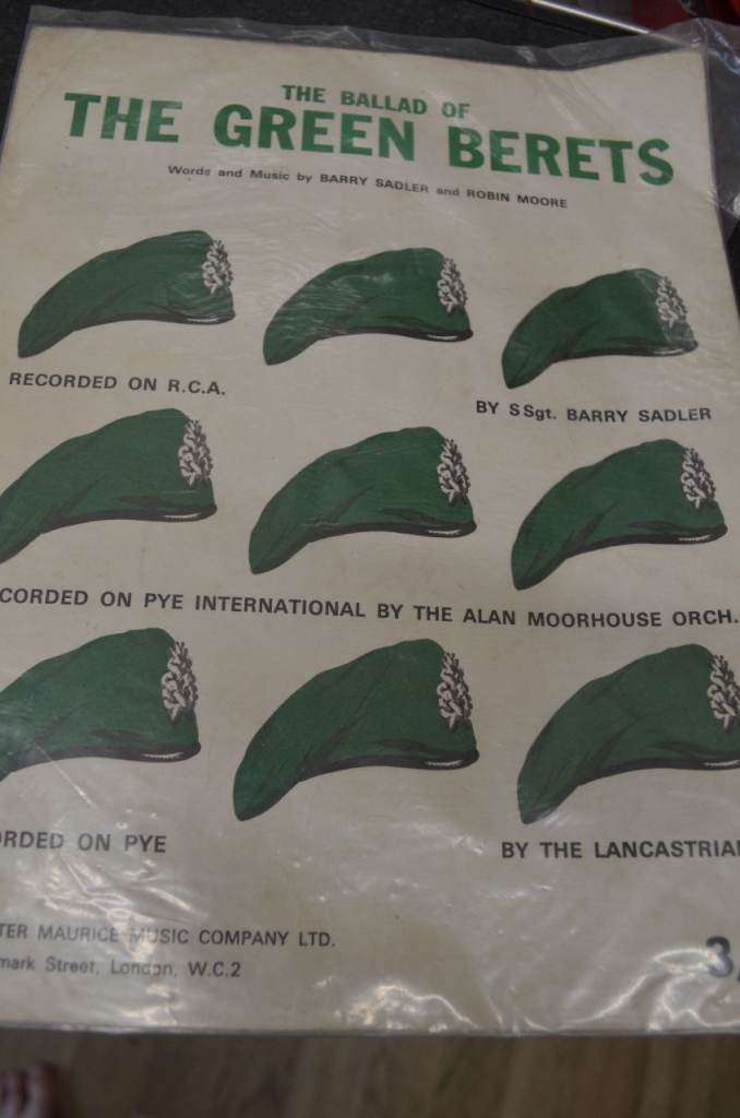 MUSIC SHEET   The Ballad of The Green Berets MILITARY 
