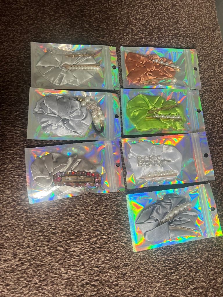 New Hair Accessories Set - Scrunchies, Clips, and Headbands