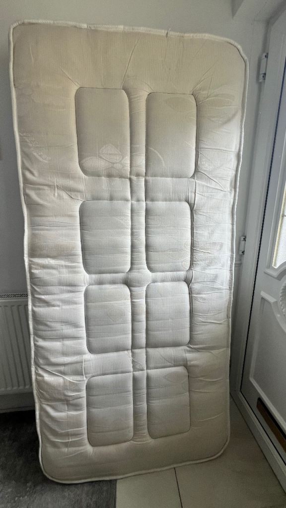 Free Cream Single Mattress – Fair Condition, Ready for Use