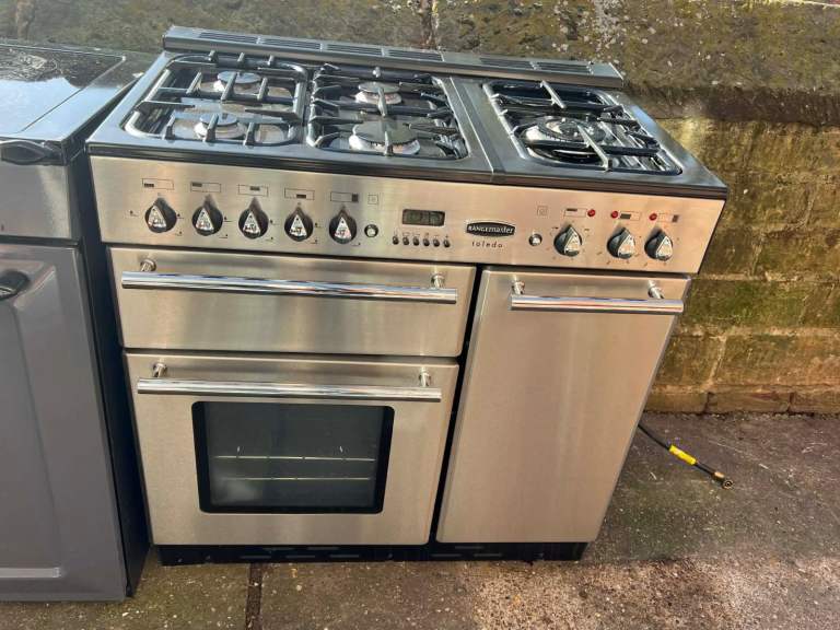 Rangemaster 90cm Dual Fuel Range Cooker - Silver