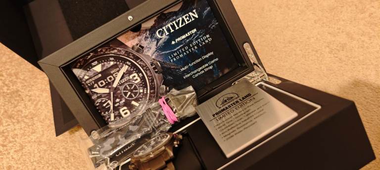 CITIZEN WATCH PROMASTER LAND CAMO LIMITED EDITION PRISTINE BOXED STUNNING 