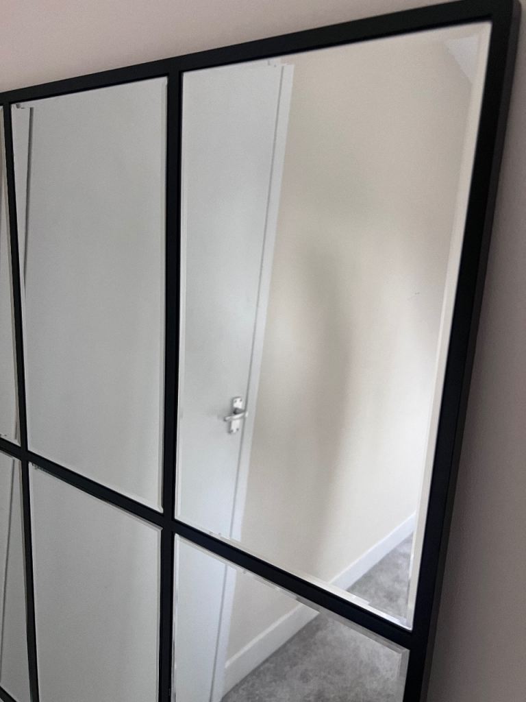 Large Black Grid Mirror (Dunelm) | in Sheffield, South Yorkshire | Gumtree