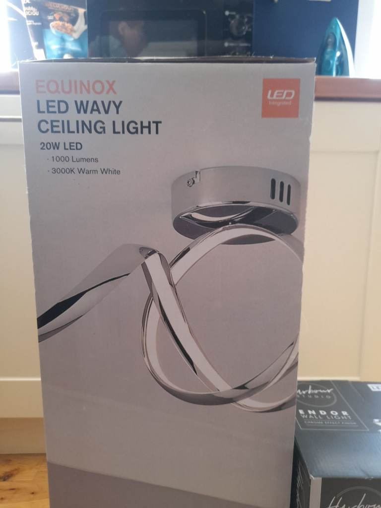 LIGHTS NEW BOXED/SEALED LED LIVING ROOM CENTRE AND TWO WALL FIXTURES