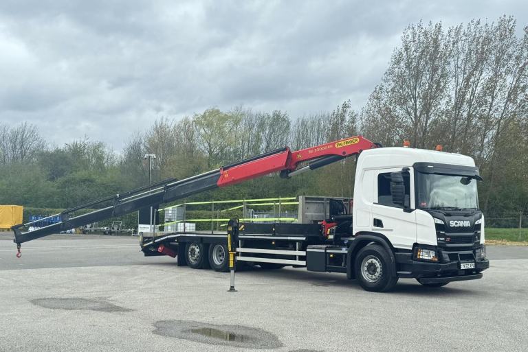 2023 72 plate Euro 6 Scania P320 XT 6X2 26t Cheesewedge Beavertail TML