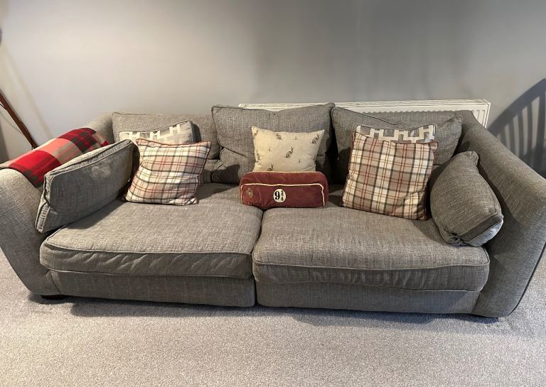 2 seater fabric dfs sofa and armchair 