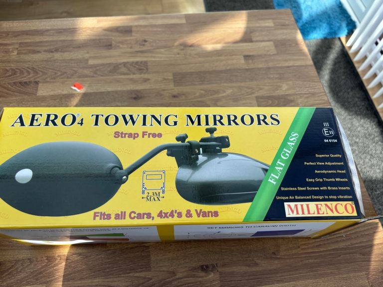 New caravan Towing mirrors Milenco Aero 4 