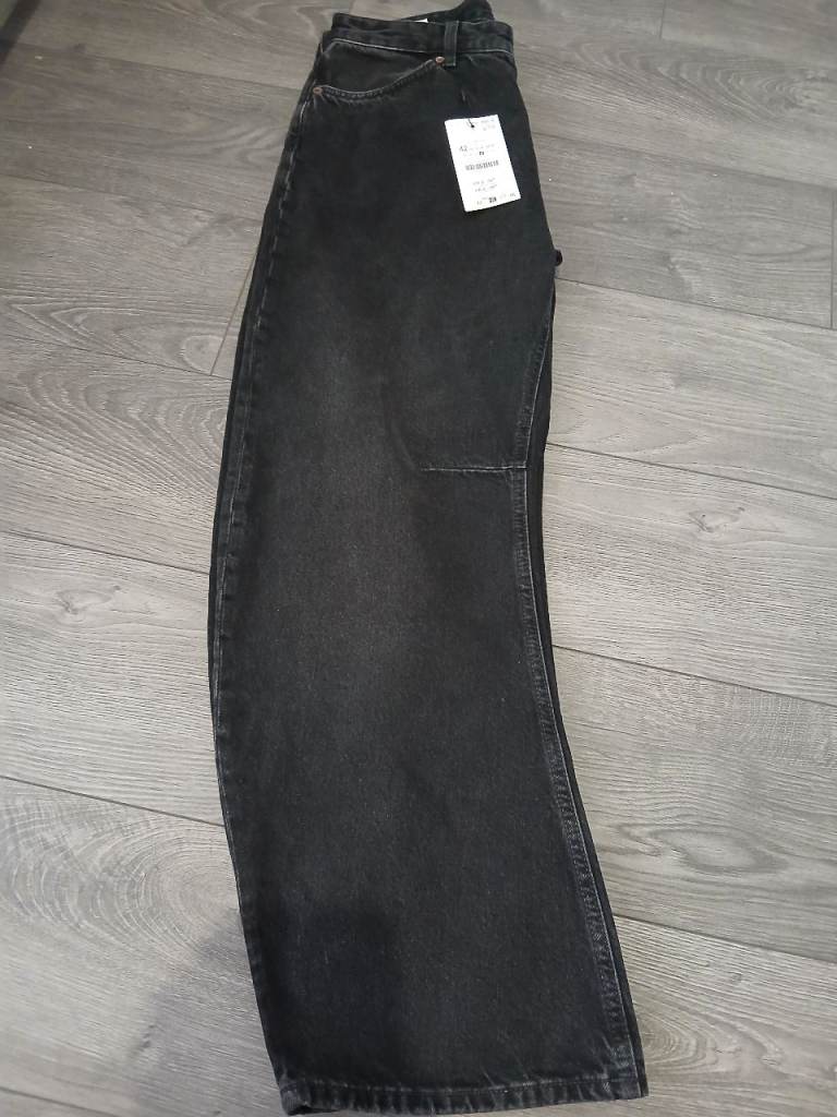 Zara Men's Black Denim Jeans - Brand New, Size 42 (UK 8)