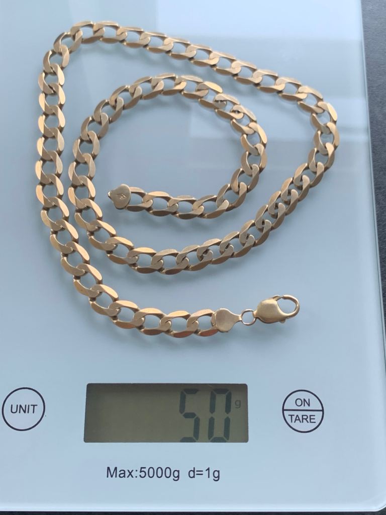 9ct gold bundle 67grm gold curb chain gold rings 