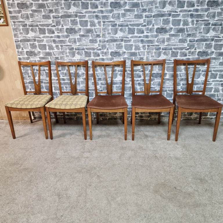 Set of 5 Mid Century Dining Chairs