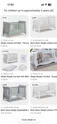 FREE Boori Urbane Sleigh Cot Bed with Mattress – White, Good