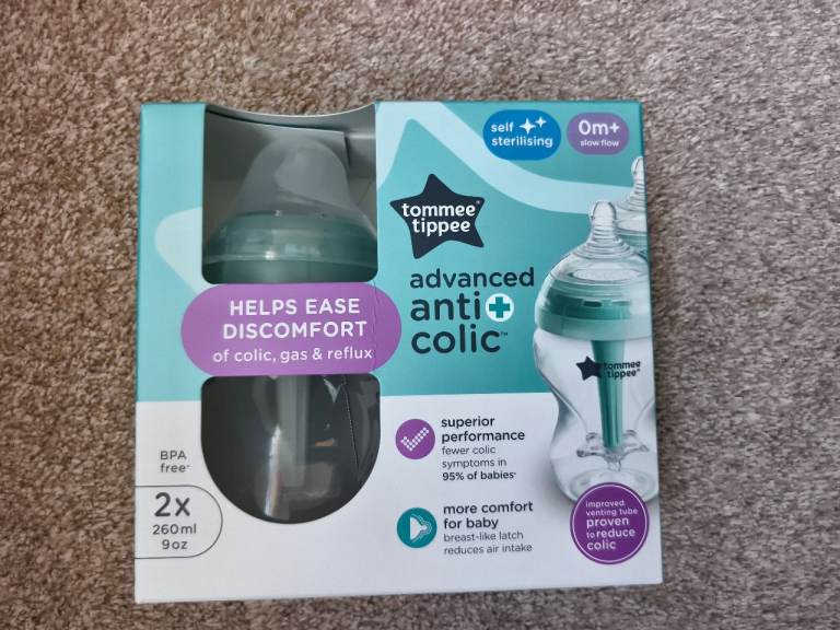 Tommee Tippee Advanced Anti Colic Baby Bottles 260ml 2x Pack-Brand new in Box