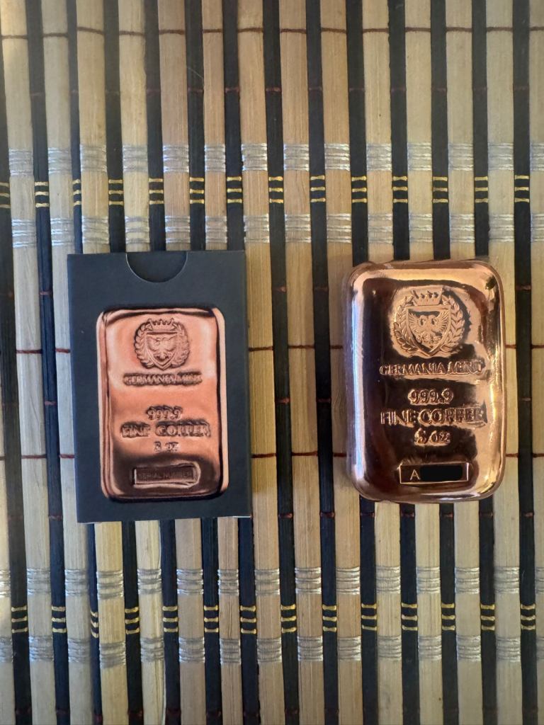 Germania Mint 5oz Copper Cast Bar – Original Investment Product (999.9 Fine Copper) Boxed & Sealed