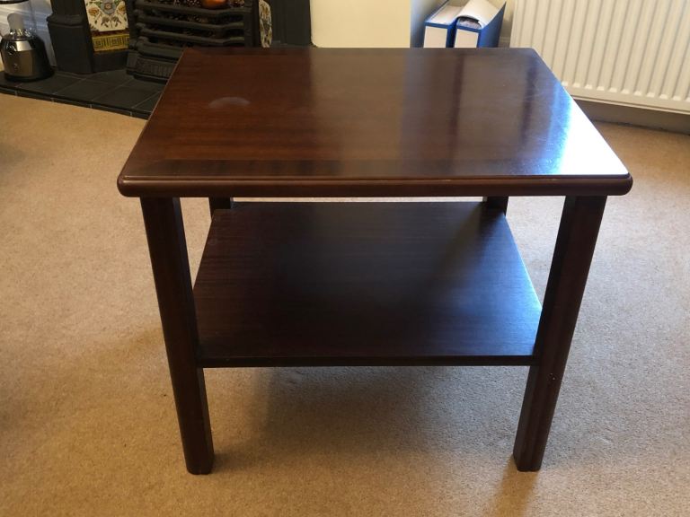 G Plan Retro/Vintage Occasional Table with Shelf - Mahogany Colour